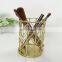 Luxury metal Storage basket pencil holder wire baskets small metal baskets for office table and book house