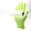 Yellow Stainless Steel HPPE Double Knit A4 Cut Resistant Glove With PU Palm for Metal Fabrication