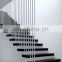 Custom Black Finish Steps Stairs Floating Staircase Minimalist Design