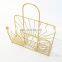 K&B hot wholesale high quality new design gold color square magazine children book shelves