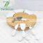 Bamboo Cheese Cutting Board Set - Charcuterie Board Set and Cheese Serving Platter with Ceramic dish