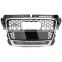 RS3 quattro style with lower frame Automotive honeycomb grille for Audi A3 auto front bumper grill 2009-2012