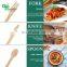 Yada 7.5 Inch 185mm Disposable Wooden Spoon Fork 193mm Knife Biodegradable Disposable Wooden Cutlery
