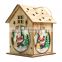New Christmas Decoration Luminous LED Wooden House Creative Small House Home Party Xmas Christmas Tree Hanging Ornaments