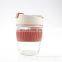 Portable OEM Glass Cups Coffee 12OZ Tumbler Coffee Cup Swig Mug Travel Coffee Mug Silicone With Lid