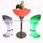 Party Wireless Illuminated Led Light Bar Cocktail Tables and Chairs Leisure Led Bar Table and Stool Sofa Furniture