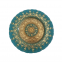 Unique Design Elegant Royal Decoration Plates Wedding Event Banquet Dinnerware Blue Gold Glass Charger Plates