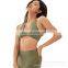 Custom Logo Tiktok Trend Halter Neck Bra Fashion Flared Pants Yoga Set Ladies Fitness Gym Running Bodybuilding Wear 2 Piece Set