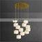 Post-modern Alabaster Chandelier Contemporary-style Lamp Nordic Simple Natural Marble Chandelier for Living Room