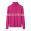 Custom 100% Pure Cashmere Turtleneck Jumpers Solid Pattern Long Sleeve Plain Knit Sweater Casual Style for Winter Front Logo