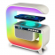 Cross-border new model color-changing clock light bedside multifunctional Bluetooth speaker with wireless charging Bluetooth speaker