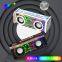 V8 Transparente Bluetooth-Lautsprecher mit RGB-Licht, drahtloser Outdoor-Sport-Bluetooth-Audio-TWS-Subwoofer-Lautsprecher - Schwarz