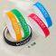 Factory Direct Sale Wisdom Honesty Courage English Trend Inspirational Double Layer Two Color Silicone Bracelet