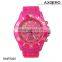 2015 Fashion sports watch, rubber band watch, beautiful lady watch pink