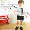 Japanese wholesale products high quality baby boys dress clothes coverall rompers with tie hot selling in japan