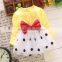 bow knot and dot dresses fall kids clothing