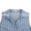 Sleeveless uniform lady tops shirts designs dress/female apparel suppliers