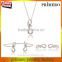 Fashion 18K White Plated Infinity Rhinestone Earrings Necklace Bracelet Set Jewelry