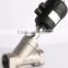 2way Stainless steel pneumatic thread angle seat valve