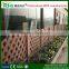 Wall cladding with wood plastic composite fence for temporary wood fencing