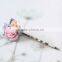 2016 Top Selling Natural and 100% handmade Simple Ceramic Flower Shape Hair Pin For Sale