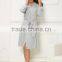 women 100%cotton nice bathrobe with edging