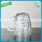 Embossed glass tea cup glass drinking cup with handle coffee cup for drinking coffee