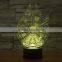 7 Color Changing Space Ship 3D Led Light