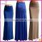 Women Solid Color Rayon Long Maxi Skirt for Women