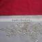 White Full Beaded Embroidery Mesh Lace trim With Stones