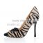 2016 sexy elegant high quality leather faddish shoe women high heel shoes