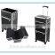 Hairdresser trolley case rolling suitcase pilot makeup aluminum trolley case JH517