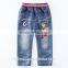 baby clothes wholesale NOVA design kids funny printed pattern denim pants baby boy long jeans children cowboy trousers