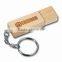 promotional bulk wooden keyring usb flash drive with laser logo free