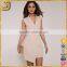 Hot selling women customized nude sleeveless blazer style dress