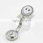 Luminous Smile Shape Stainless Steel Metal Nurse Quartz Pocket Clip On Fob Watch With Calendar