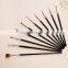 2015 black handle nail dust brush 10pcs acrylic nail art brush set