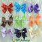 High quality colorful ribbon hair bow for baby charistmas party