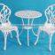 Outdoor Patio Furniture Tulip Design Cast Aluminum Table and Chair Bistro Chair