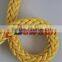 Dawson 8 strands yellow polypropylene rope for marine