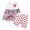 2016 kaiya new arrival soft casual organic cotton ruffle baby clothes new model underwear and top
