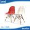 Wholesale dining chair leather PVC with wood legs