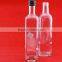 Good quality wholesale triangle vodka bottle transparent empty bottles round liquor bottle 750ml