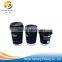 Double wall disposable black paper coffee cup