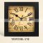 2016 square shape MDF wooden finishing clock (10SF03BL-216)
