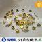 Many Different Sizes Golden Christmas Ornaments