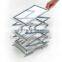 Foldable aluminum leaflet holders acryilc lit stand with protective hard case