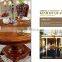 Dark brown Round Dining table and chair
