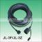 Euro waterproof IP44 schuko plug with socket rubber power cord
