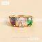 Jingli Jewelry Gold Plated Wedding Ring With Colorful Stones (YJ-391)
